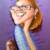 Cut out Caricature on top of purple construction paper by Mac Garcia - Houston TX