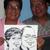 Couple caricature by Marin.
